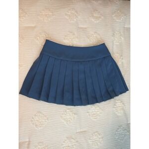 Emerson Lang Blue Pleated Mini Skort Tennis Skirt Schoolgirl Y2K Preppy Medium